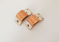 High Current Earth Bond Braid Flat Copper Flex Connector Bare Or Tinned Plating