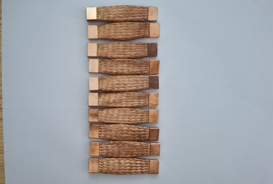 Braided Flexible Copper Connector Custom Copper Busbar CE ISO CCC