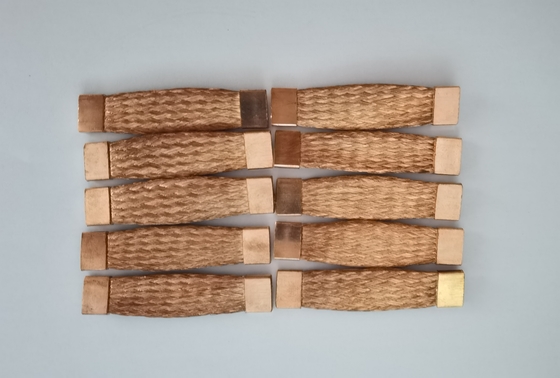 Braided Flexible Copper Connector Custom Copper Busbar CE ISO CCC