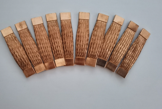 Braided Flexible Copper Connector Custom Copper Busbar CE ISO CCC