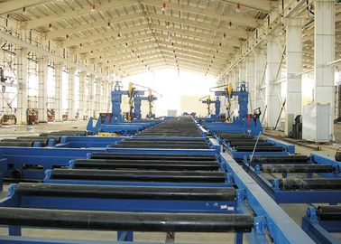 Roller Conveyor Heavy Duty Production Line , 2.5 T/m Loading Transfoming H Beam Line