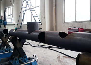 CNC4 Flame Plasma Tube Cutting Machine Customized Voltage 200-1400mm Pipe Diameter