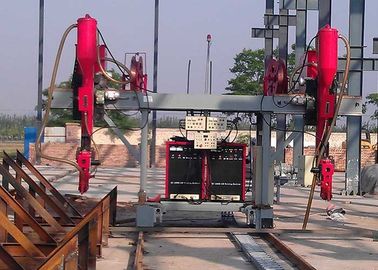 Submerged H Beam Welding Line , Double Drive System Boat Type Gas Cutting Machine