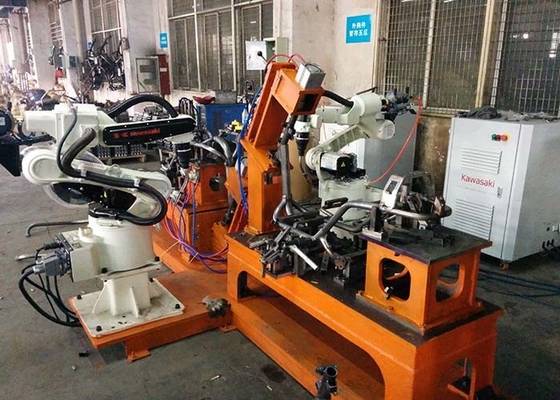 Robotic Welding Systems for Electric Bike / Motorcycle Frame RWS Series Robotics Welding Station with 6 Axis Kawasaki Robot Arm