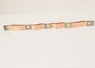 High Current Earth Bond Braid Flat Copper Flex Connector Bare Or Tinned Plating