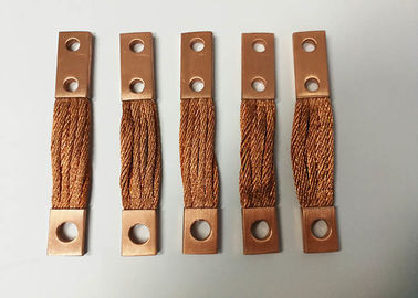 Braided Flexible Copper Connector Custom Tinned Copper Busbar CE ISO CCC